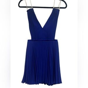 Bebe- Royal blue pleated dress